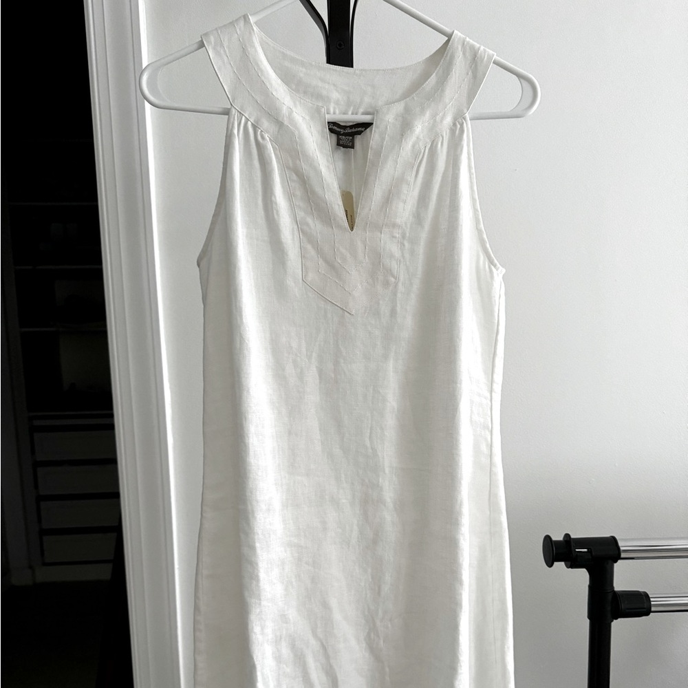White Tommy bahama linen dress